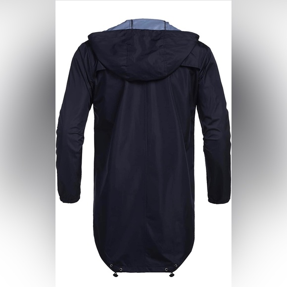 COOFANDY Men's Waterproof Rain Jacket with Hood - Men’s Medium - Navy - Picture 4 of 5
